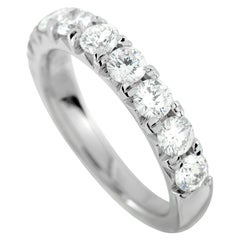 Bague demi-éternité en or blanc 18K avec 1,51 ct de diamant MF05-111925