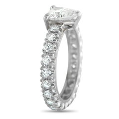 Anello a eternità con diamante da 1,52 carati in oro bianco 18K MF20-020226