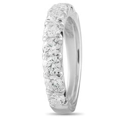 18K White Gold 1.52ct Diamond Half-Eternity Band Ring MF06-111925