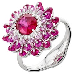 Bague en or blanc 18 carats 1,52ct Rubis Design/One par MOISEIKIN