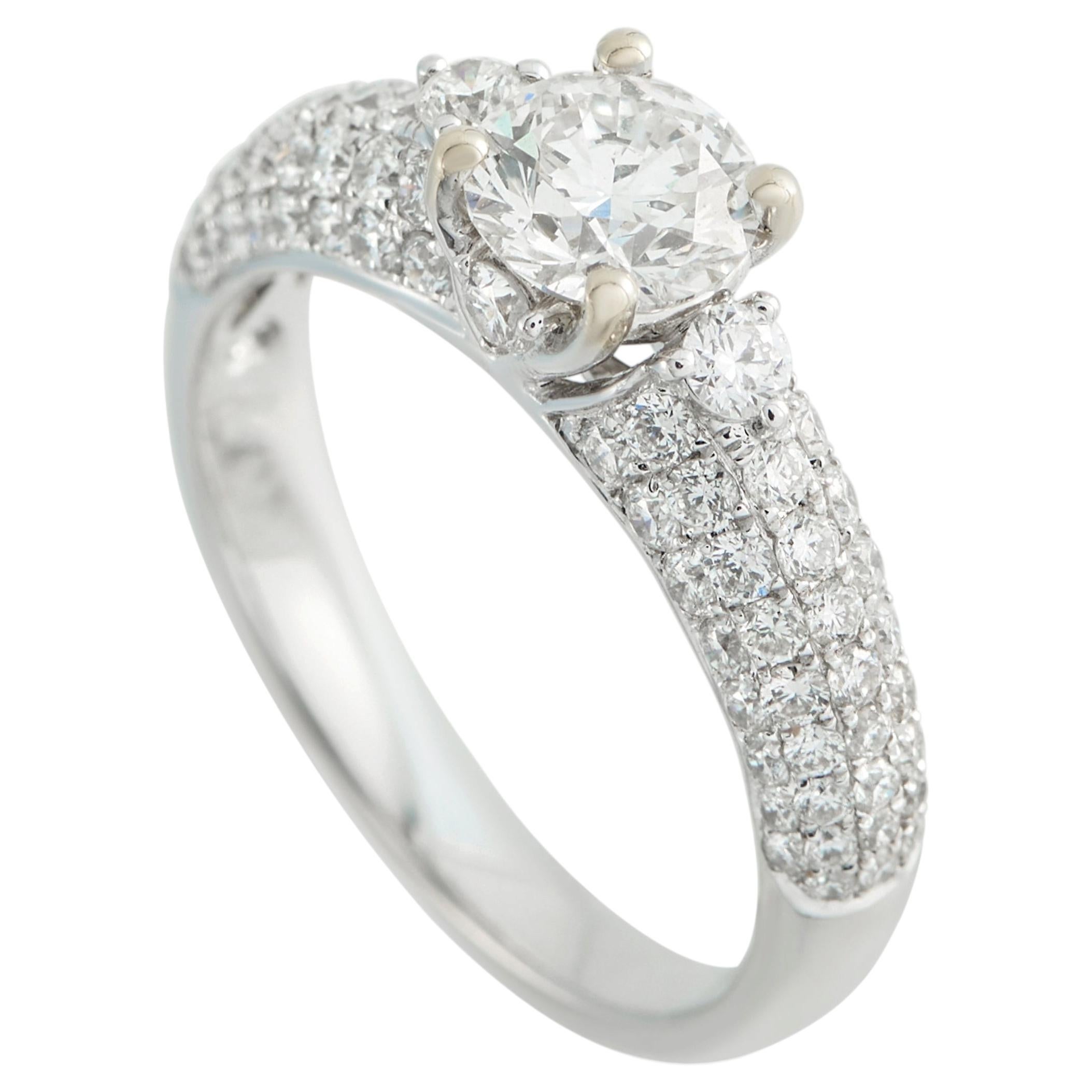 18K White Gold 1.54ct Diamond Ring MF01-031726