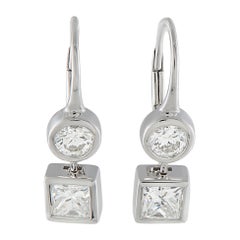 18K White Gold 1.60ct Diamond Drop Earrings  AER-20673