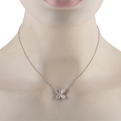 18K White Gold 1.62ct Diamond Butterfly Necklace ANK-20491