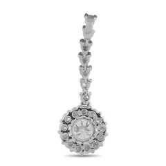 Ciondolo con diamante in oro bianco 18 carati da 1,68 carati MF11-123025