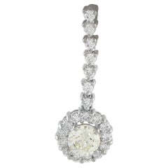 Ciondolo con diamante in oro bianco 18 carati da 1,68 carati MF11-123025