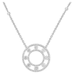 Collana con diamanti in oro bianco 18 carati da 1,70 carati