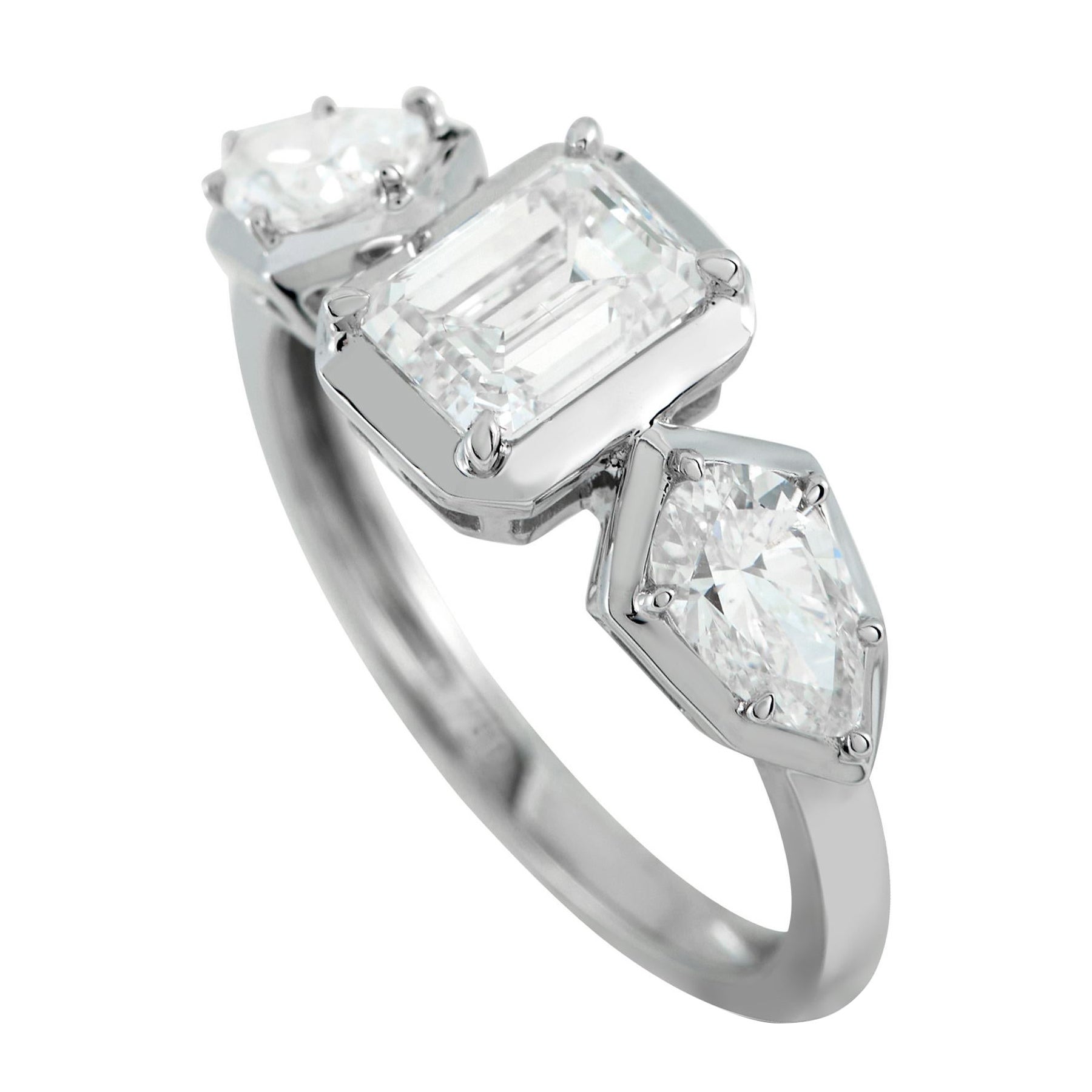 18K Weißgold 1,76ct Diamant Ring ALR19794-1