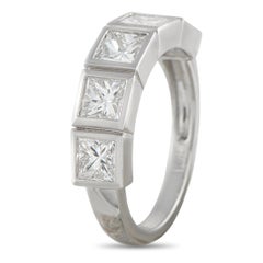 18K White Gold 1.80ct Diamond Princess-Cut 5-Stone Ring ALR-19903