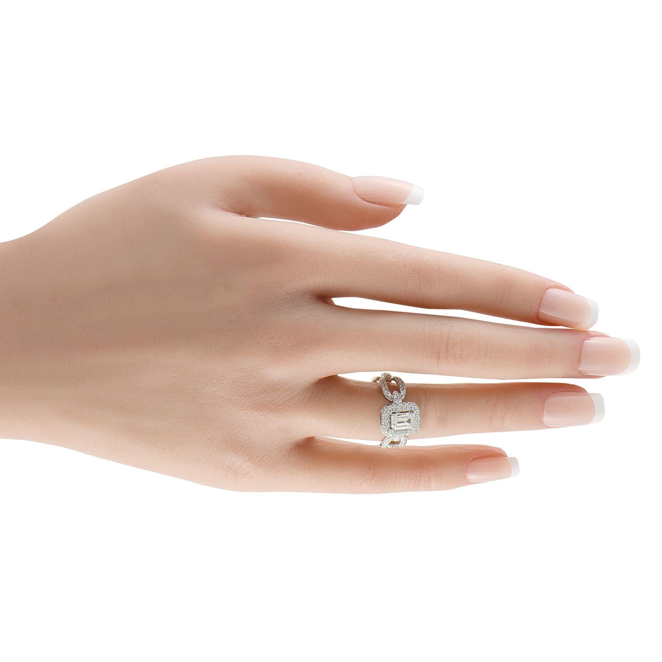 Taglio misto Anello in oro bianco 18 carati con diamante da 1,80 carati