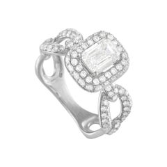 Anello in oro bianco 18 carati con diamante da 1,80 carati