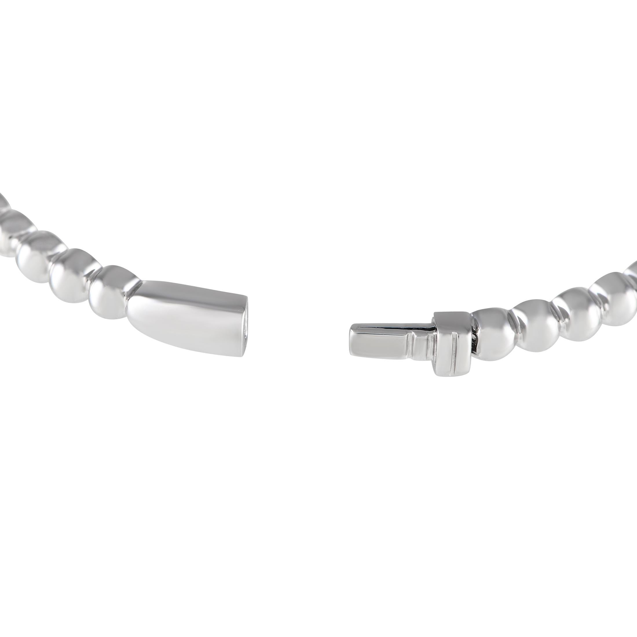 Round Cut 18K White Gold 1.85ct Diamond Bracelet For Sale