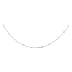 Collar de oro blanco de 18 quilates con estación de diamantes de 1,85 ct ANK-20415-1