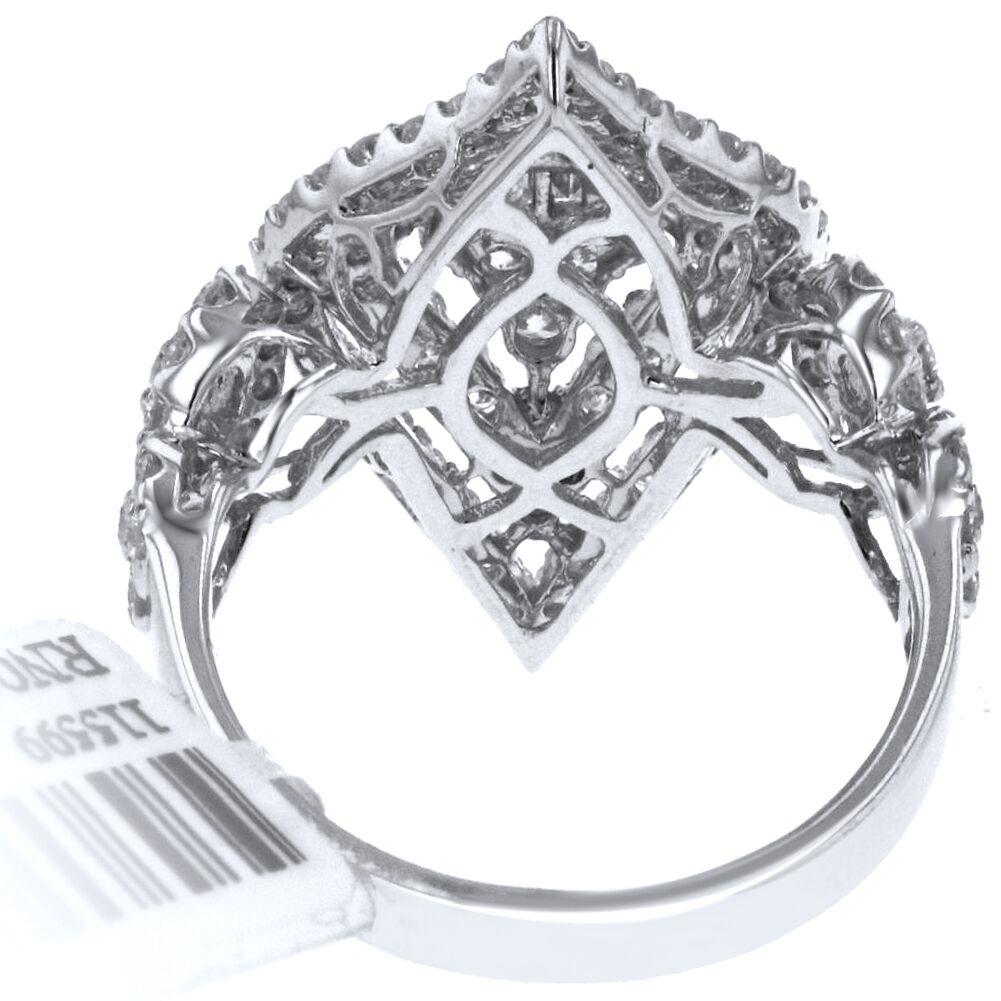 Metal Type: 18K White Gold
Hallmark: 18K, Maker's Mark

Metal Finish: High Polish
Total Item Weight (g): 5.09
Gemstone: Diamond
Carat Total Weight: 1.86
Stone Shape: Single Cut
Color Grade: White Gold
Clarity Grade: Slightly Included