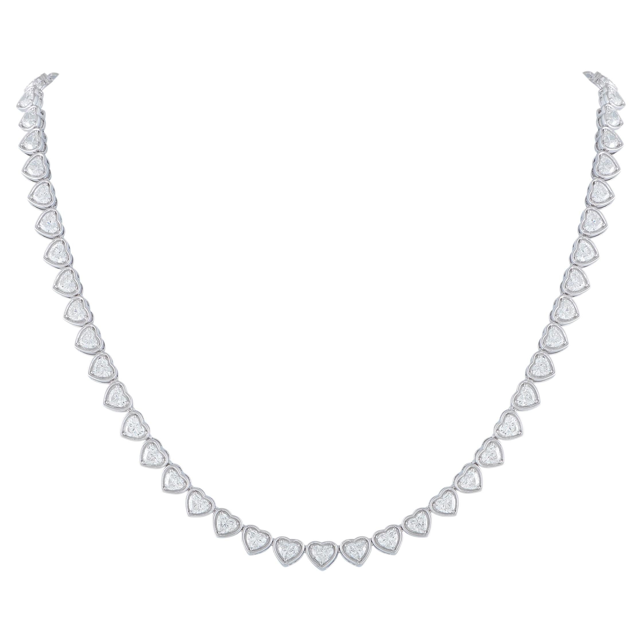 Collana con diamanti in oro bianco 18 carati ANK-19410 in vendita