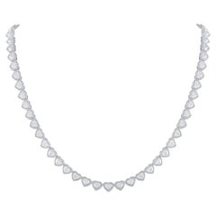 18K White Gold 18.75ct Diamond Necklace ANK-19410