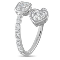 18K White Gold 1.87ct Diamond Bypass Ring ALR-19079