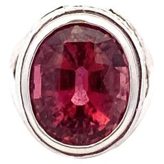18K White Gold 18ct Rose Tourmaline & 3.00 Diamond Cocktail Ring