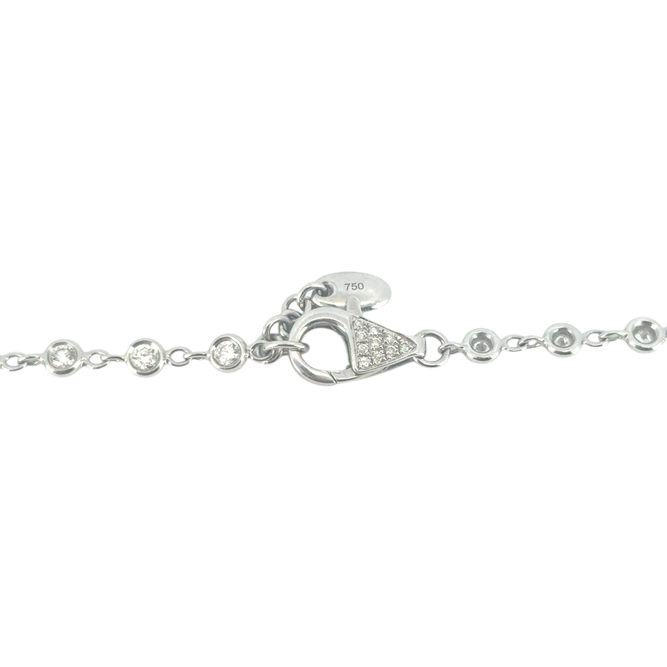 Collana Multi Clovers con diamanti in oro bianco 18 ct. in vendita 4