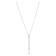 Collier à barrettes en or blanc 18K / or jaune 18K et platine pavé de diamants