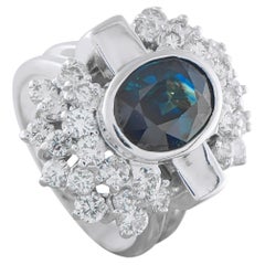 18K White Gold 1.92ct Diamond and Sapphire Ring MF29-030226