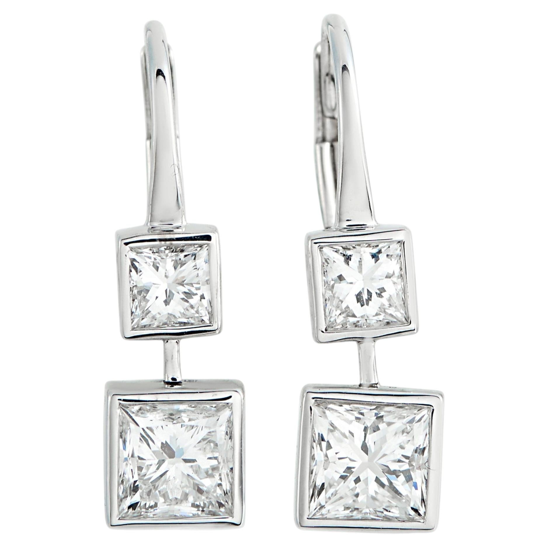 18K White Gold 1.92ct Diamond Earrings AER-21650