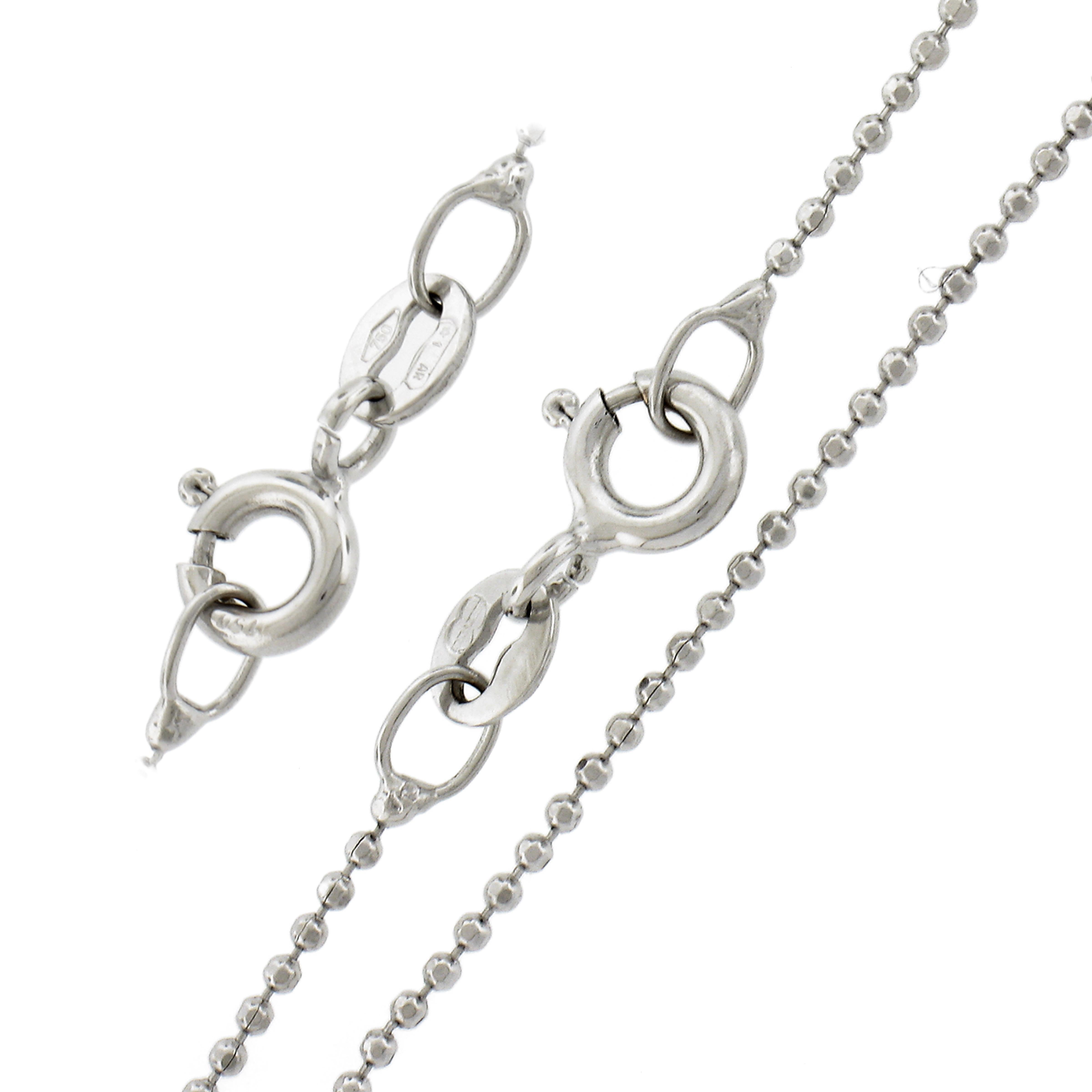 18k White Gold 1.92ctw Large Diamond Open Slide Heart Pendant on 16