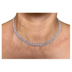 18k White Gold 19.5 ct. Diamond Necklace
