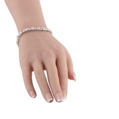 Bracciale tennis con diamanti in oro bianco 18 carati da 19,50 carati ALB-21014