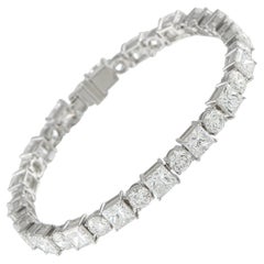 Bracciale tennis con diamanti in oro bianco 18 carati da 19,50 carati ALB-21014