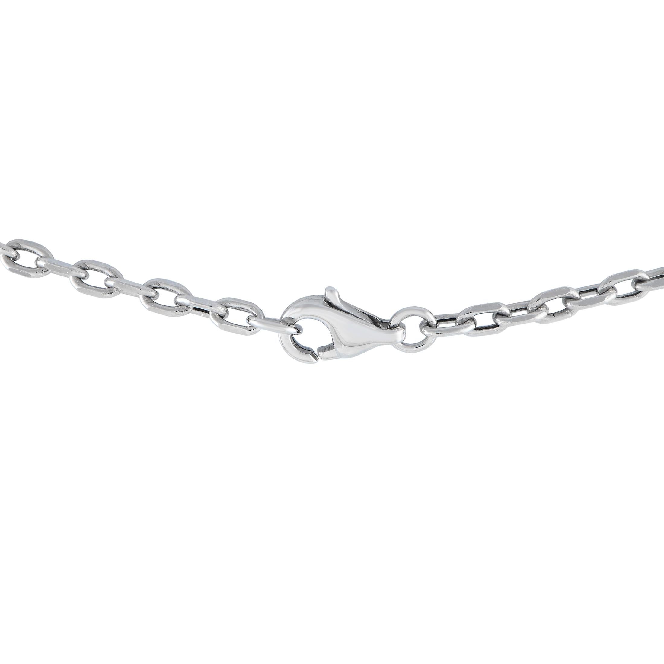 Mixed Cut 18K White Gold 1.95ct Diamond Necklace For Sale