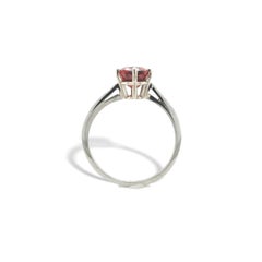 18K White Gold 1.97 carat Spessartine Garnet Ring size 5.75