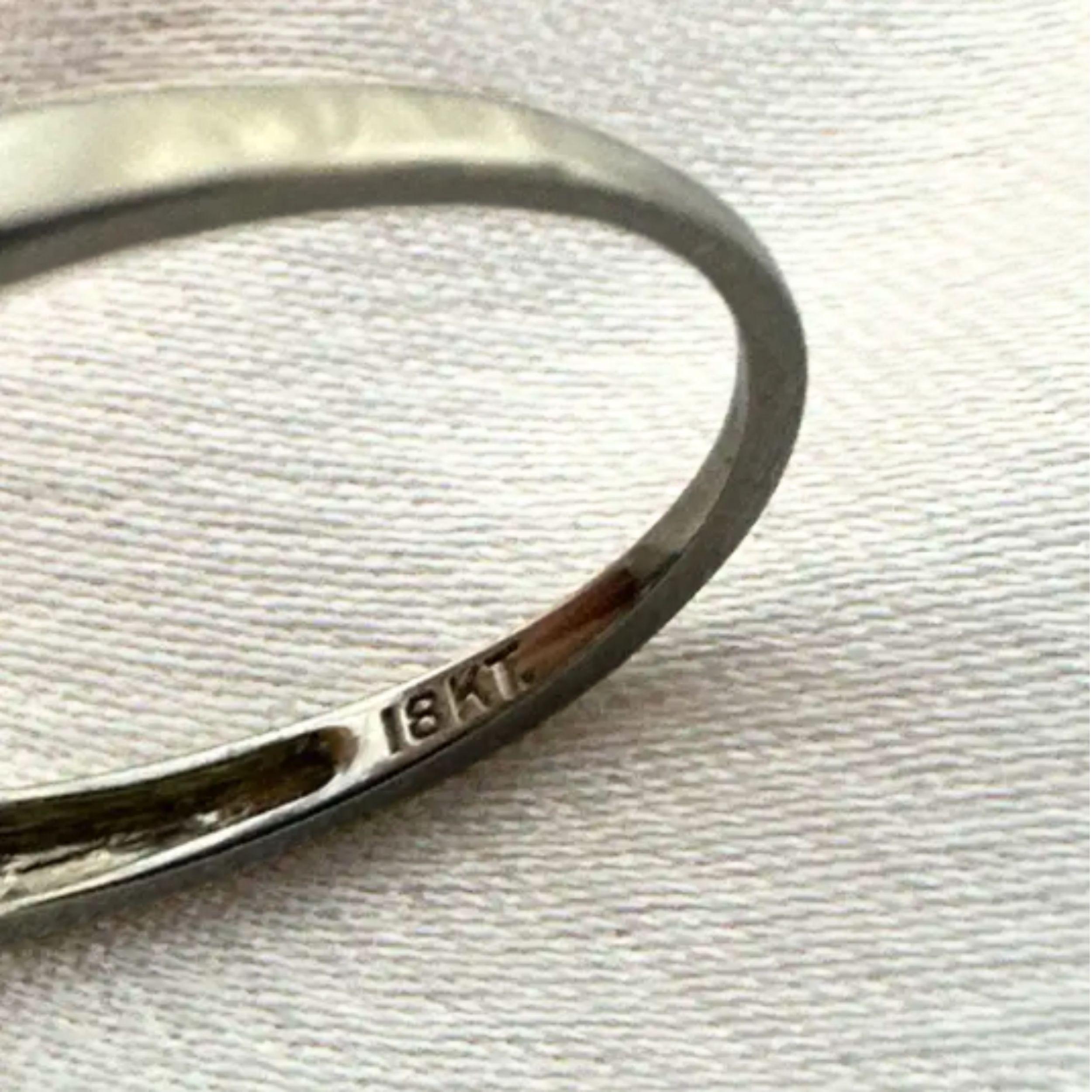 Taille brillant Or blanc 18K Bague victorienne du 19ème siècle à diamant cocktail taille brillant Taille 6 en vente