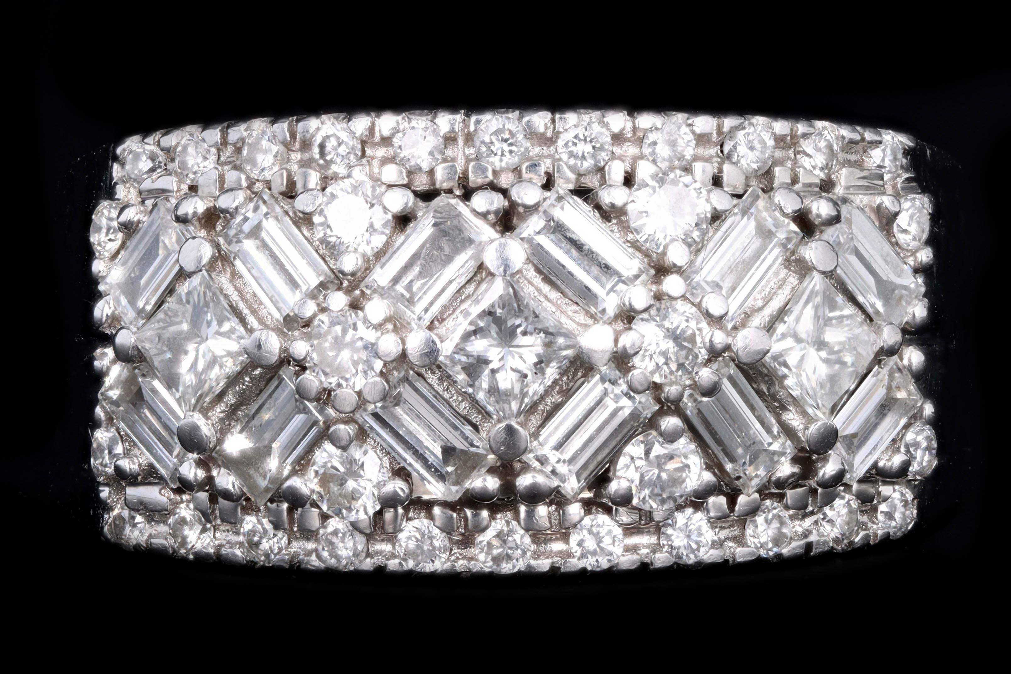 18 Karat White Gold 2 Carat Diamond Cluster Ring In Excellent Condition In Cape May, NJ