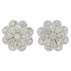 18K White Gold 2.05ct Diamond Double Bloom Earrings AER-19371-3