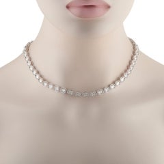 18K Weißgold 20,80ct Diamant-Halskette ANK-19342