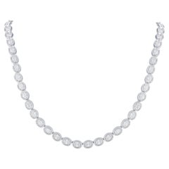 18K Weißgold 20,80ct Diamant-Halskette ANK-19342