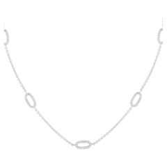 Collana con diamanti da 2,0ct in oro bianco 18 carati