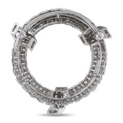 18K White Gold 2.0ct Diamond Open Circle Brooch MF03-062426