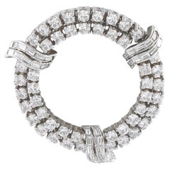 18K White Gold 2.0ct Diamond Open Circle Brooch MF03-062426