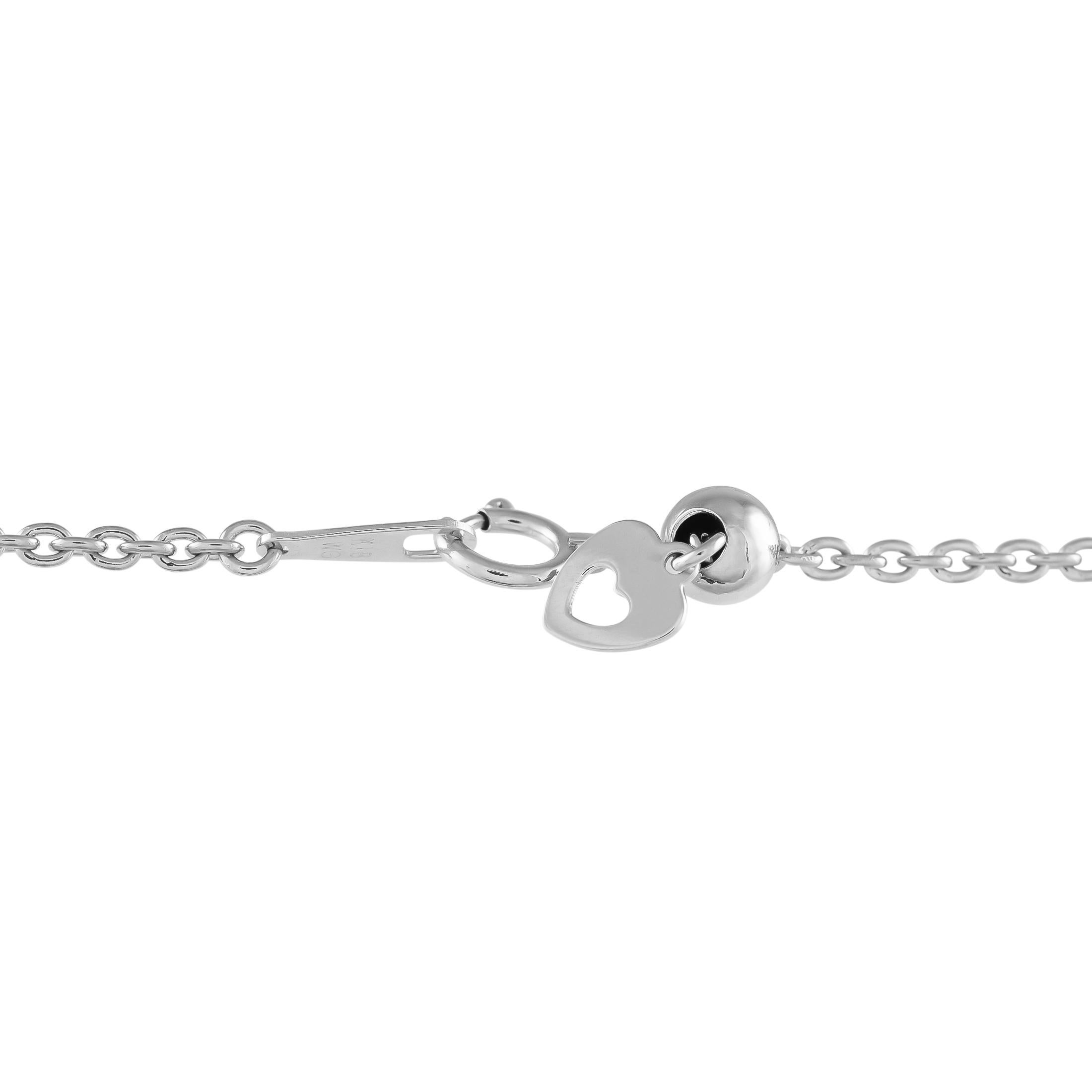 Baguette Cut 18K White Gold 2.0ct Diamond Pendant Necklace