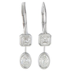 18K White Gold 2.12ct Diamond Drop Earrings AER-20595