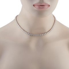 18K White Gold 22.25ct Diamond Necklace