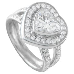 18K Weißgold 2,22ct Diamant Herz Ring MF23-011626