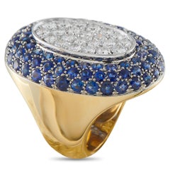 18K White Gold 2.25ct Diamond and Sapphire Ring MF02-121025