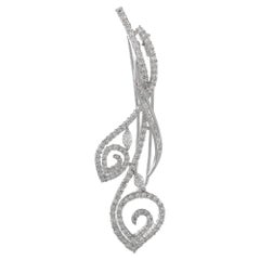 18K Weißgold 2,25ct Diamant Brosche