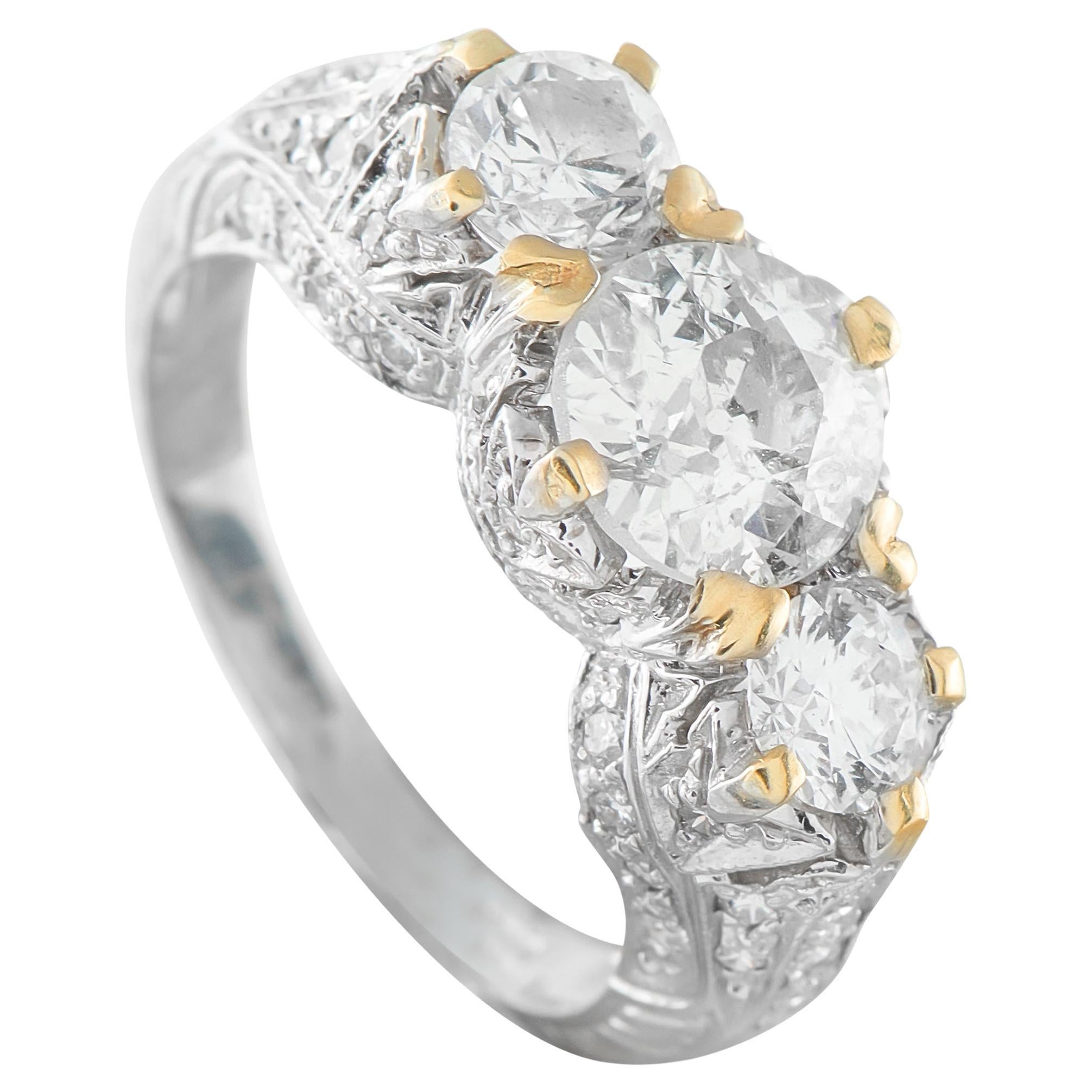 Bague en or blanc 18K avec 2.26ct de diamant MF24-020926