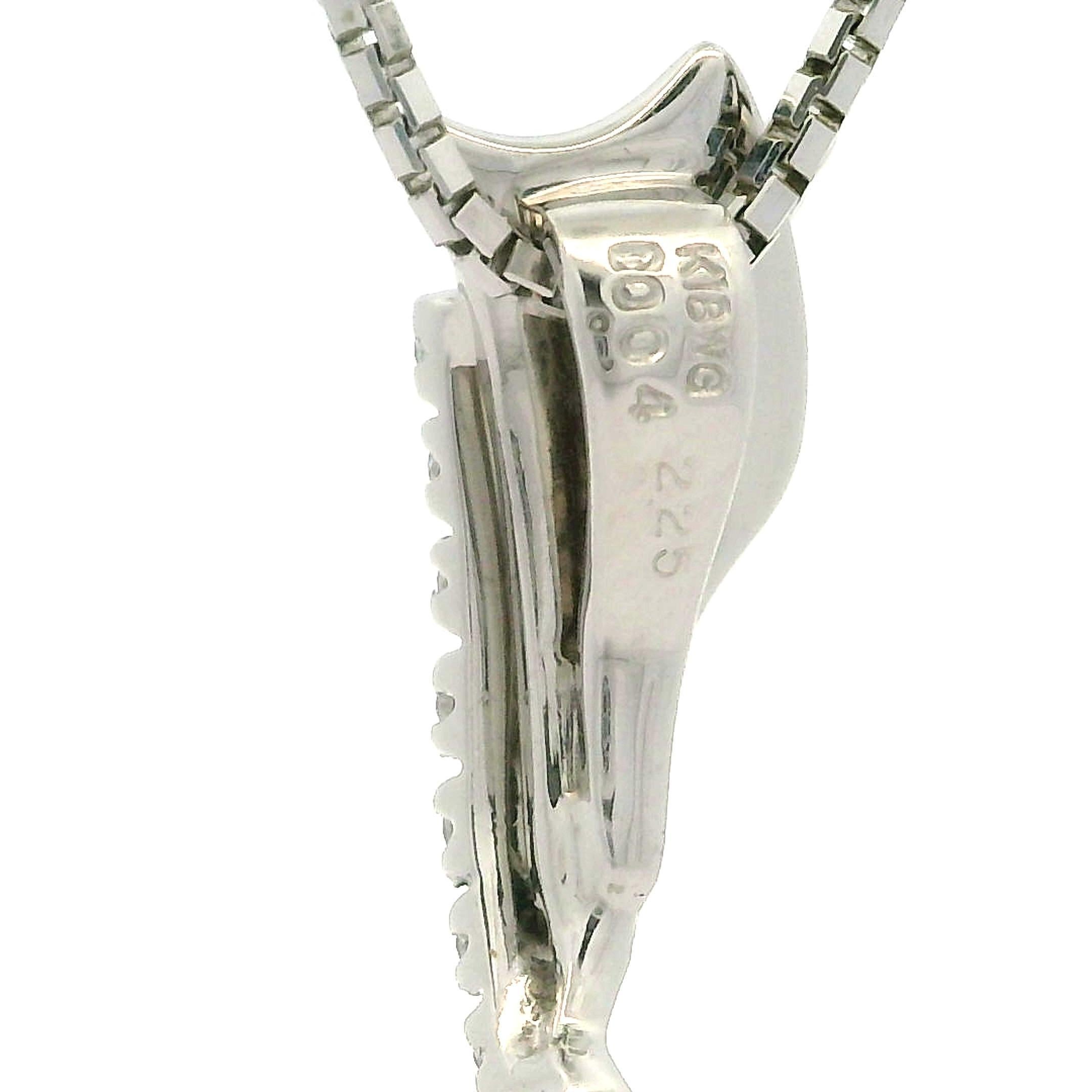 18k Weißgold 2,29ctw Star Rubin Diamant Dangle Drop Anhänger Box Kette Halskette im Zustand „Hervorragend“ im Angebot in Montclair, NJ