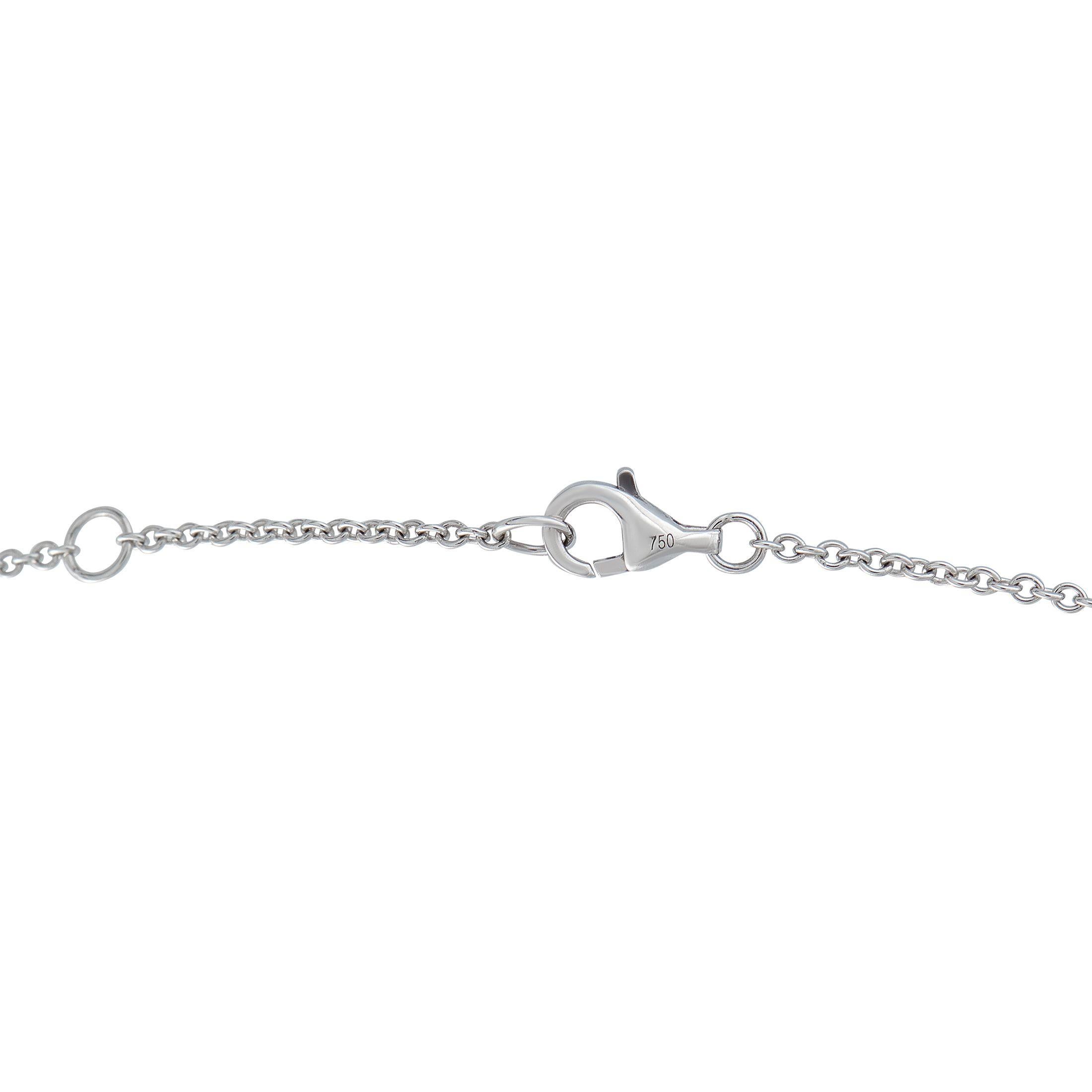 Collar de oro blanco de 18 quilates con estación de lágrima de diamantes de 2,30 ct ANK-20415-2 Corte redondo en venta