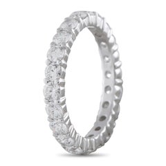18K White Gold 2.34ct Diamond Eternity Band Ring MF16-041026