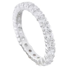 18K White Gold 2.34ct Diamond Eternity Band Ring MF16-041026